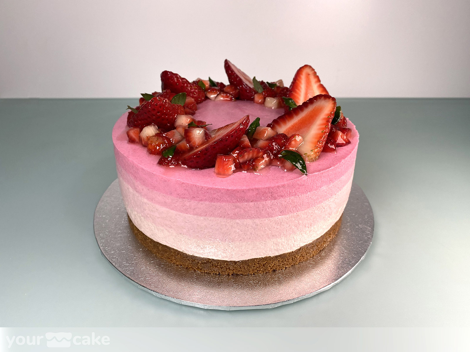 Tarta mousse de queso y fresa - Foto Mini 0